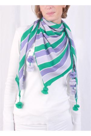 Handmade wool scarf Art Tricot | STRIPE KEFIAHVIOLA